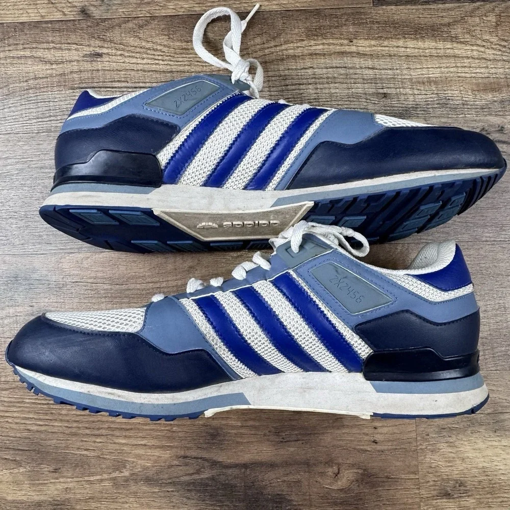 Vtg ADIDAS‎ ZXZ 456 Navy White Blue Originals Y2K Streetwear Preppy Classic